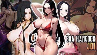 HENTAI JOI - BOA HANCOCK (ONE PIECE - BOA HANCOCK TEACHES YOU HOW TO MASTURBATE BUT SHE GETS DOMINAT