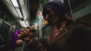 (unreal engine animation) public footjob in subway