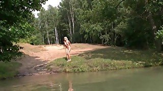 Hot German Blonde Fucking At The Lake