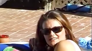 Marvelous maiden in glasses moaning as her anal is screwed hardcore doggy style outdoor