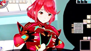 Pyra Blowjob and Boobjob (3D Hentai Game) (Xenoblade Chronicles 2) (koikatu)