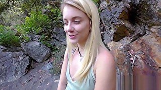 Step dad and Step daughter fuck outdoor during camp WTF