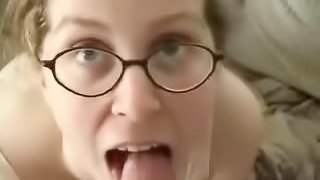 Nerdy girlfriend fucked by big cock