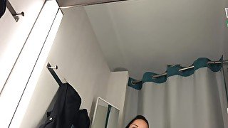 Public masturbation in changing room - VERY HOT !!!