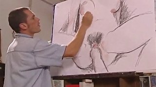 German Artist fucks his blonde models