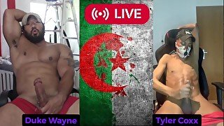 Legion Of Cum During Zoom Meeting - Duke Wayne VS Tyler Coxx (TEASER)