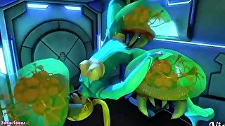 Samus Aran fucks with aliens fucks hard