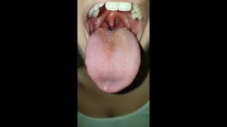 Girl Open Wide Mouth and Burping