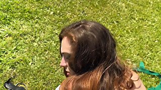 European hottie with a banging body fucked in the field