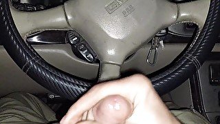 Cumming in the car