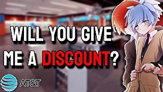 [ASMR] Femboy tries to bribe the AT&T employee to get a discounted phone