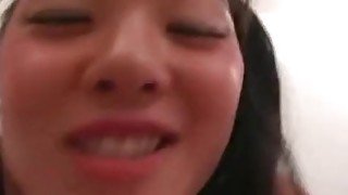 Nasty Asian slut smoking while sucking dick