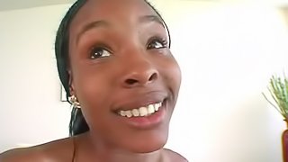 Exuberant Ebony With Great Booty Fucks White Cock.