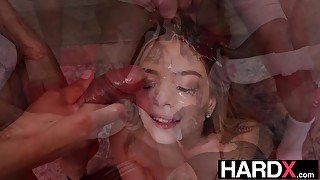 Gorgeous Molly Little 1st Blowbang - HardX