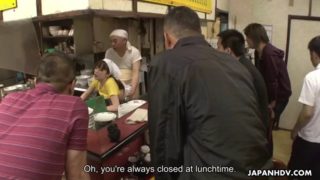 Public gangbang with japanese waitress mimi asuka in a ramen restaurant