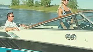 Peter North takes a babe on a speed boat ride and bangs her