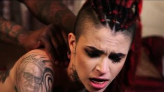 Punk tattooed Leigh Raven pounded by big black cock