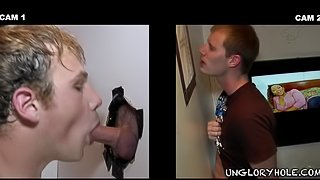 Wicked Gay Blowjob Action When He Visits a Gloryhole