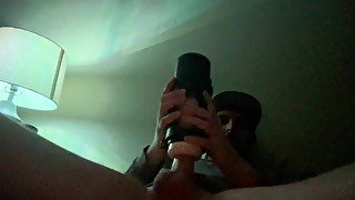 Pocket PUSSY jerked me off real quick - quiet cumming