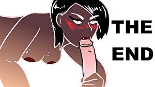 BLACK SLUT GETS WHITE FAT COCK! Rule34 animation