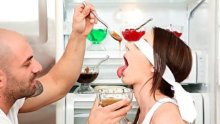 Beautiful hardcore sex in the kitchen with a dirty girl Charly Summer