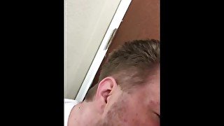 Sucking dick in the bathroom