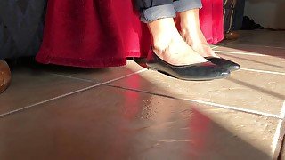 sweaty Latina soles in your face