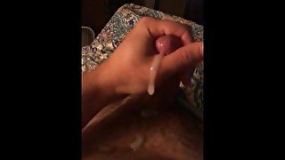 Solo jerk with gushing cum