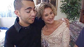 Delightful mature fucked while her man watches