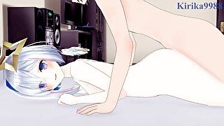 Amane Kanata and I have intense sex in the bedroom. - VTuber Hentai