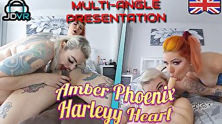 Foursome (multi-angle) - Amber Phoenix And Harleyy Heart