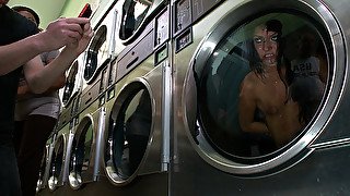 Filthy Whore Fucked At The Laundromat - PublicDisgrace