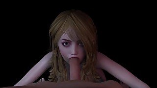 Hot Girl Give you a Blowjob in the Dark POV  3D Porn