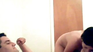 Horny guy fucks my doggystyle after I rode his dick in a cowgirl position