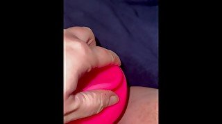 Shaved wet juicy pink pussy alien dildo fuck toy 4