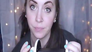 Erotic asmr with ear nibbling college girl slut