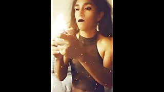 Petite Latina Smoke & Blow Clouds - 64