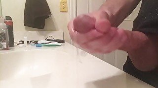 big cut cock dripping hot cum masturbation