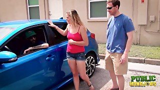 Cute blonde Kendra Lynn loves being naughty in public - Public Handjobs