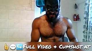 Funny Hot Bodybuilder Jerking Off in Ice Bath as Batman