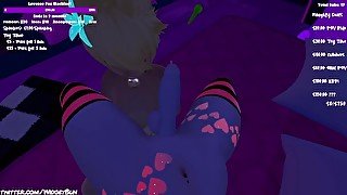 Trans Fox Girl Gets Filled With Lamb Sauce On Stream In VRchat