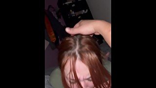 Redhead sucks my dick