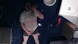 Piss cum and sniff in bathroom