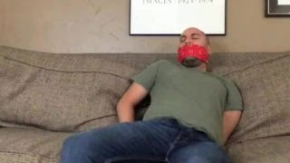 Tied up and Gagged on the Couch