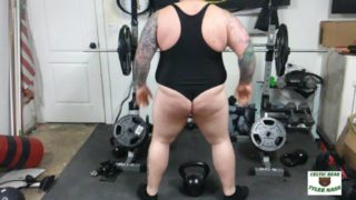 Beefy chubby bear Tyler Nash gets a good leg and booty workout then massages his prostate 