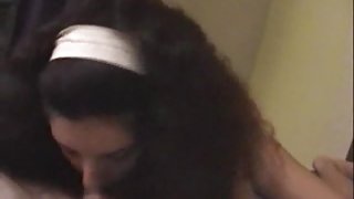 Pleased POV Facializing Curly Teen Slag