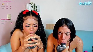 Latinas Fucking Each Other With Dildos