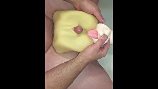 POV using Fleshy Sex toys to pee & cum all over to create a unique visual experience while home solo