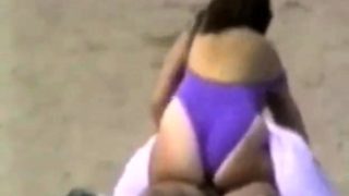 Voyeur Films Busty Brunette Girl At The Beach