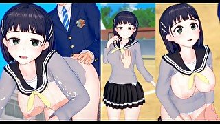 【エロゲーコイカツ！】ソードアートオンライン(SAO) 桐ヶ谷直葉3DCG巨乳アニメ動画[Hentai Game Koikatsu! Kirigaya Suguha(Anime 3DCG Video)